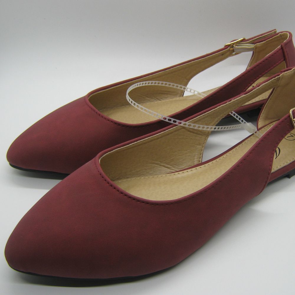 Iynx Open Shank Berry Ballerina Flats
